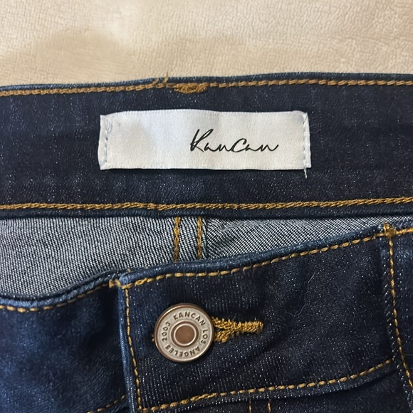 KANCAN SUPER DARK WASH SKINNY NON-DISTRESSED JEANS WOMENS SIZE 15/31 - Picture 6 of 10